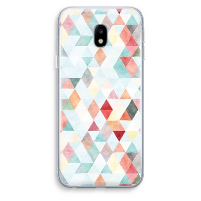 Gekleurde driehoekjes pastel: Samsung Galaxy J3 (2017) Transparant Hoesje