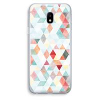 Gekleurde driehoekjes pastel: Samsung Galaxy J3 (2017) Transparant Hoesje