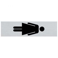 Bord Alulook Dames symbool staand - 165x44 mm zelfklevend.