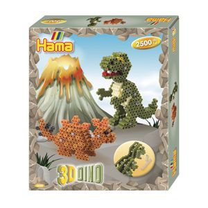 Hama Strijkkralenset 3D Dino, 2500st.