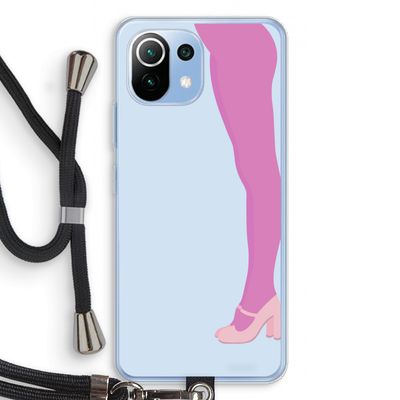 Pink panty: Xiaomi Mi 11 Lite Transparant Hoesje met koord