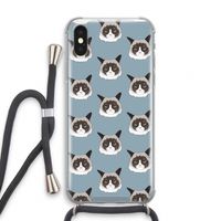 It's a Purrr Case: iPhone XS Transparant Hoesje met koord