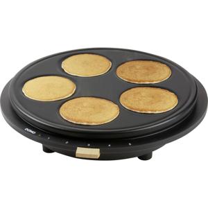 DOMO DO9227P Pancake-plaat Anti-aanbaklaag, Controlelampje Zwart