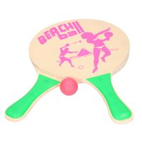 Houten beachball set groen