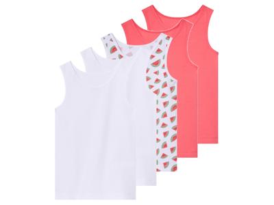 lupilu 5 kinder hemden (Rood/wit, 122/128)