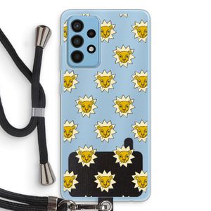 Leeuwenkoppen: Samsung Galaxy A52 Transparant Hoesje met koord