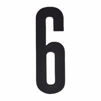 Hobby cijfers stickers - cijfer 6 - zwart - 10 cm - Huisvuil container - brievenbus Hobby cijfers stickers - cijfer 6 - zwart - 10 cm - Huisvuil container - brievenbus