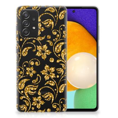 Samsung Galaxy A52 (5G/4G) | TPU Case | Gouden Bloemen