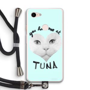You had me at tuna: Pixel 3 XL Transparant Hoesje met koord