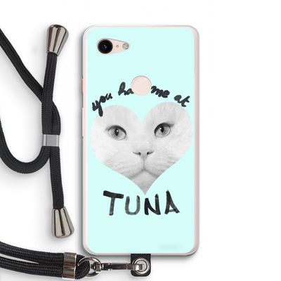 You had me at tuna: Pixel 3 XL Transparant Hoesje met koord