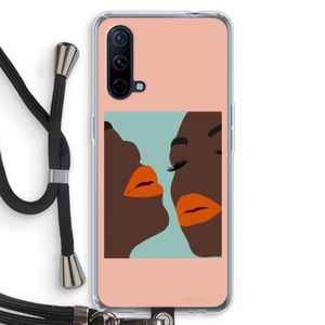 Orange lips: OnePlus Nord CE 5G Transparant Hoesje met koord