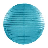 Luxe bol lampionnen turquoise blauw 35 cm