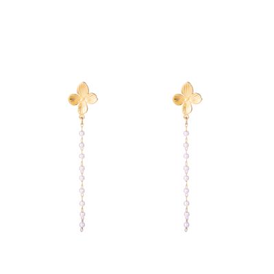 Day&Eve Oorbellen Leaf With Pearls Goud