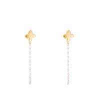 Day&Eve Oorbellen Leaf With Pearls Goud