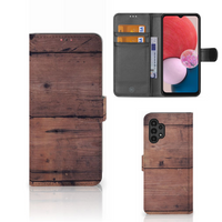 Samsung Galaxy A13 (4G) Book Style Case Old Wood - thumbnail