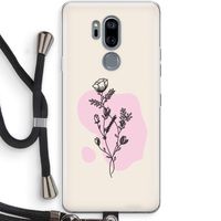 Roses are red: LG G7 Thinq Transparant Hoesje met koord