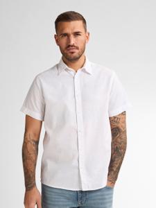 Petrol Men Shirt Short Sleeve Uni M-1050-sis414 Overhemd 0000 Bright White