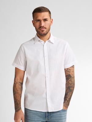 Petrol Men Shirt Short Sleeve Uni M-1050-sis414 Overhemd 0000 Bright White