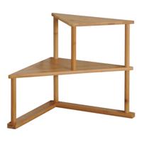 Kesper Keukenrekje - aanrecht etag?re - 2 niveaus - bamboe - rekje/organizer - 52x30x39 cm - lichtbr