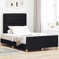 Bedframe met hoofdeinde Zwart 120 x 190 cm Stof