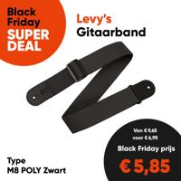 Levy's M8POLY-BLK Single Tone Polypropyleen Gitaarband Zwart - Aanbieding