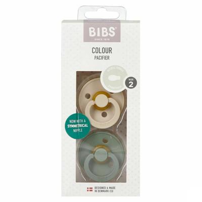 Bibs 2 Fopspeen Symmetric Duo Vanilla/pine 2