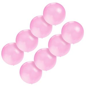 Grote ballonnen 60 cm - Set van 8x stuks - baby roze - Meisjes geboorte/geboren feestartikelen/versi