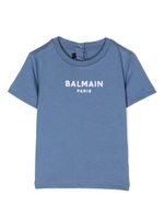 Balmain Kids t-shirt en coton à logo imprimé - Bleu - thumbnail