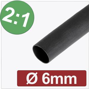 Quadrios 24CA264 Krimpkous zonder lijm Zwart 6 mm 3 mm Krimpverhouding:2:1 per meter