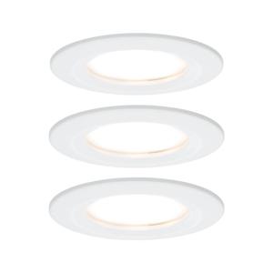 Paulmann Nova Inbouwlamp voor badkamer Set van 3 stuks LED LED 18 W IP44 Wit (mat)