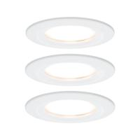 Paulmann Nova Inbouwlamp voor badkamer Set van 3 stuks LED LED 18 W IP44 Wit (mat)