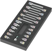 Wera 9723 Schuimrubberen inzetstuk met Zyklop B 3/8" bitdoppen Set 1, 22-delig - 05150113001