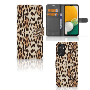 Samsung Galaxy A14 5G Telefoonhoesje met Pasjes Leopard