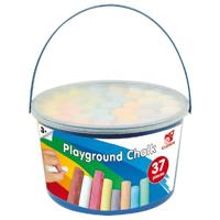 Basic Playground stoepkrijt 37 stuks in ton Basic Playground stoepkrijt 37 stuks in ton