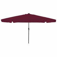 Tuinparasol Rood en Zwart 395 x 395 x 245 cm Polyester en staal