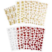 Creativ Company Glitterstickers, vel 10x24+12x18,5 cm, 8 vel/ 1 doos