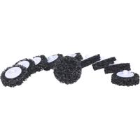KS Tools 515.5087 Reserve schuurpads, Ø 50 mm, strip wiel zwart, verpakking van 10 stuks
