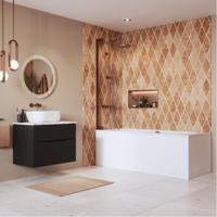 Crosswater Asura scharnierend badscherm - 90x150cm - geborsteld brons AUBSBZC0900 Crosswater Asura scharnierend badscherm - 90x150cm - geborsteld brons AUBSBZC0900
