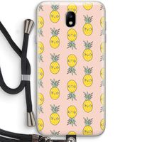 Ananas: Samsung Galaxy J7 (2017) Transparant Hoesje met koord