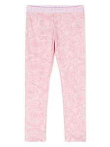 Versace Kids legging stretch à imprimé baroque - Rose