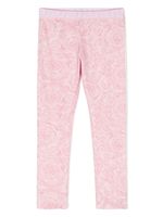 Versace Kids legging stretch à imprimé baroque - Rose - thumbnail