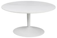 Salontafel Laurens Wit Keramiek Ø90cm - Giga Living