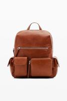 Multivak rugzak van leer - BROWN - U Multivak rugzak van leer - BROWN - U
