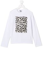 Karl Lagerfeld Kids top à logo imprimé - Blanc