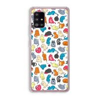 Kleurrijke katten: Samsung Galaxy A51 5G Transparant Hoesje