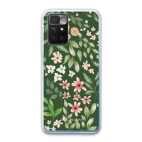 Botanical green sweet flower heaven: Xiaomi Redmi 10 Transparant Hoesje