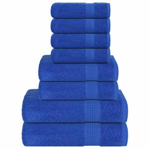 VidaXL 8-delige handdoekenset 360 g/m² 100% katoen blauw