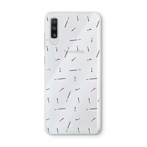 Hipster stripes: Samsung Galaxy A70 Transparant Hoesje