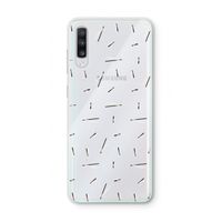 Hipster stripes: Samsung Galaxy A70 Transparant Hoesje