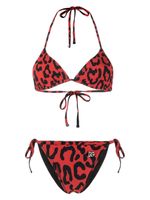 Dolce & Gabbana bikini à imprimé léopard - Rouge